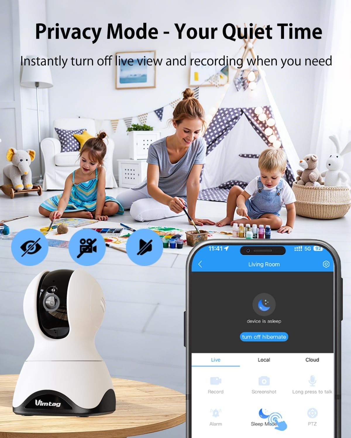 2.5K 5G/2.4Ghz Wifi Pet/Dog/Cat Camera with Phone App, 360° Pan/Tilt Indoor Security Cameras for Home Security, Night Vision, Motion Tracking, 2-Way Audio, Cloud & SD Card Storag, Wired