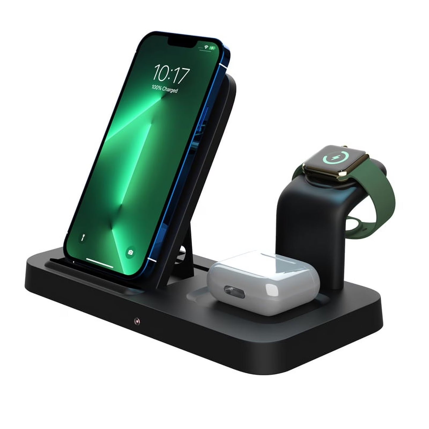Wireless Charger Station for Iphone Multiple Devices 3 in 1 Fast Wireless Charging Stand Dock for Apple Watch, Airpods, Iphone 13 12 11 Pro X Max XS XR 8 plus Series
