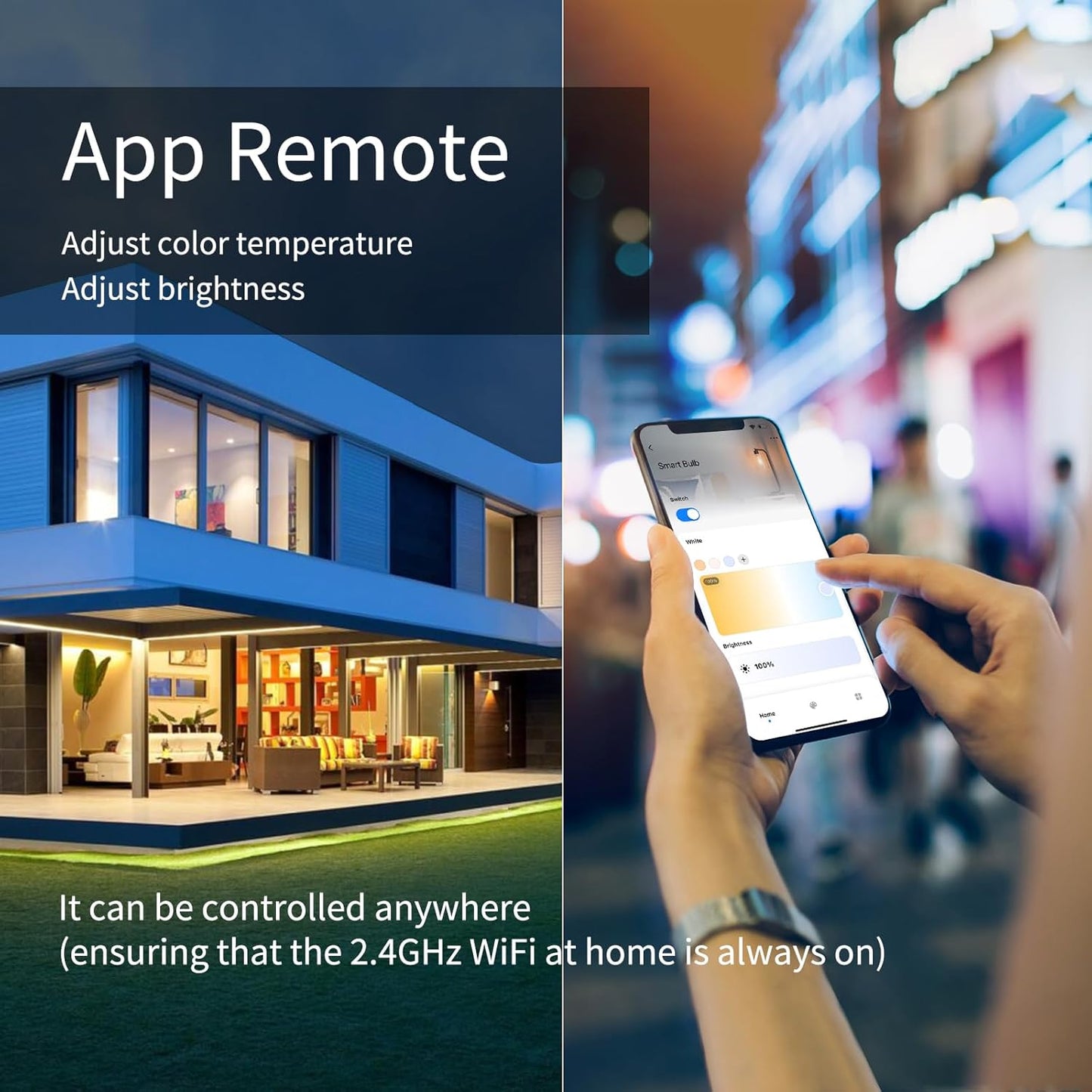 2Pack Dimmable Wi-Fi Smart LED Bulbs with G9 Base,Compatible with Amazon Alexa and Google Assistant-Warm to Cool White(2700K-6000K),Adjustable Brightness from 1%-100% (120V,0.4-4.7W,40LM-450LM)