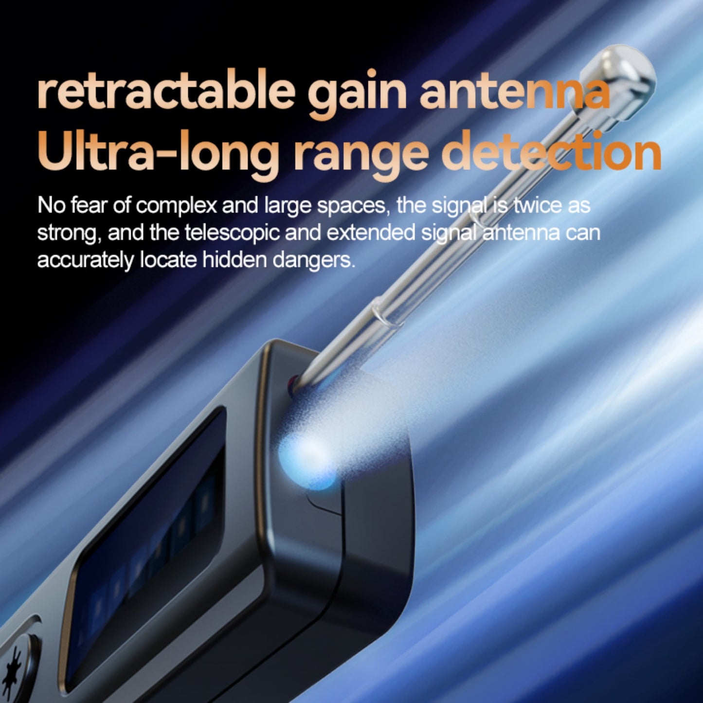 Hidden Camera Detector, Bug anti Spy Finder GPS Detector,Tracker Device Wireless RF Signal Scanner,For Travel Office Hotels Home,5 Levels Sensitivity(Black)