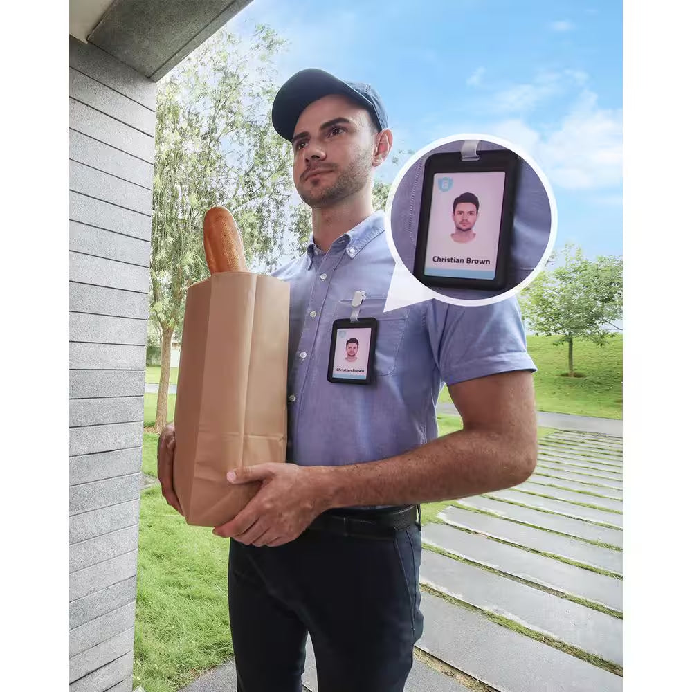 Video Doorbell 2K Wi-Fi Wireless Smart Video Camera with Chime - Black