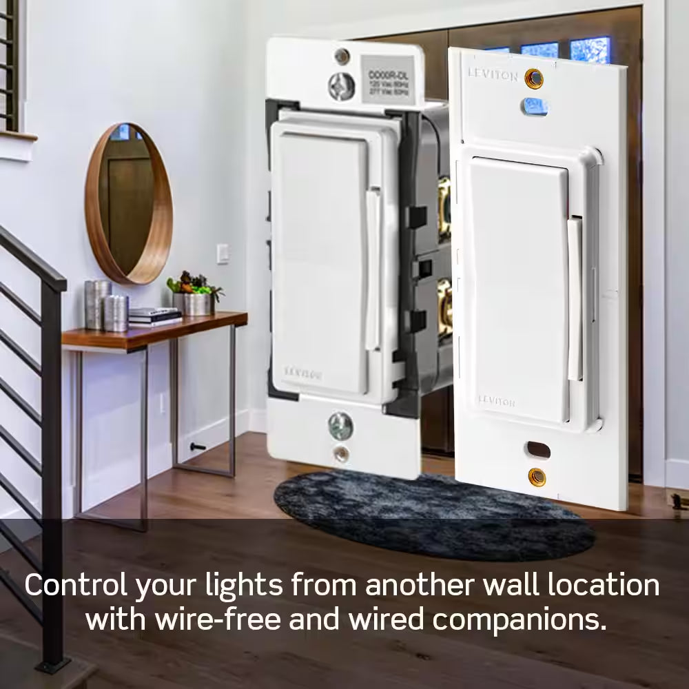 Decora Smart ELV/LED, Phase Selectable Rocker Dimmer Switch, Wi-Fi 2Nd Gen, Neutral Wire Required, White D2ELV-1BW