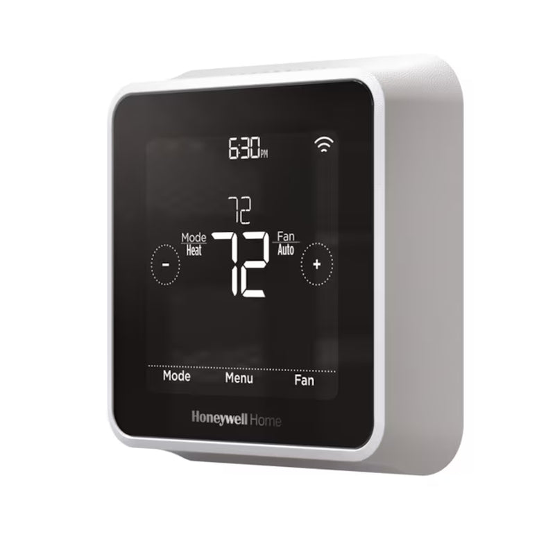 Black/White Smart Compatible Thermostat with Wi-Fi Compatibility