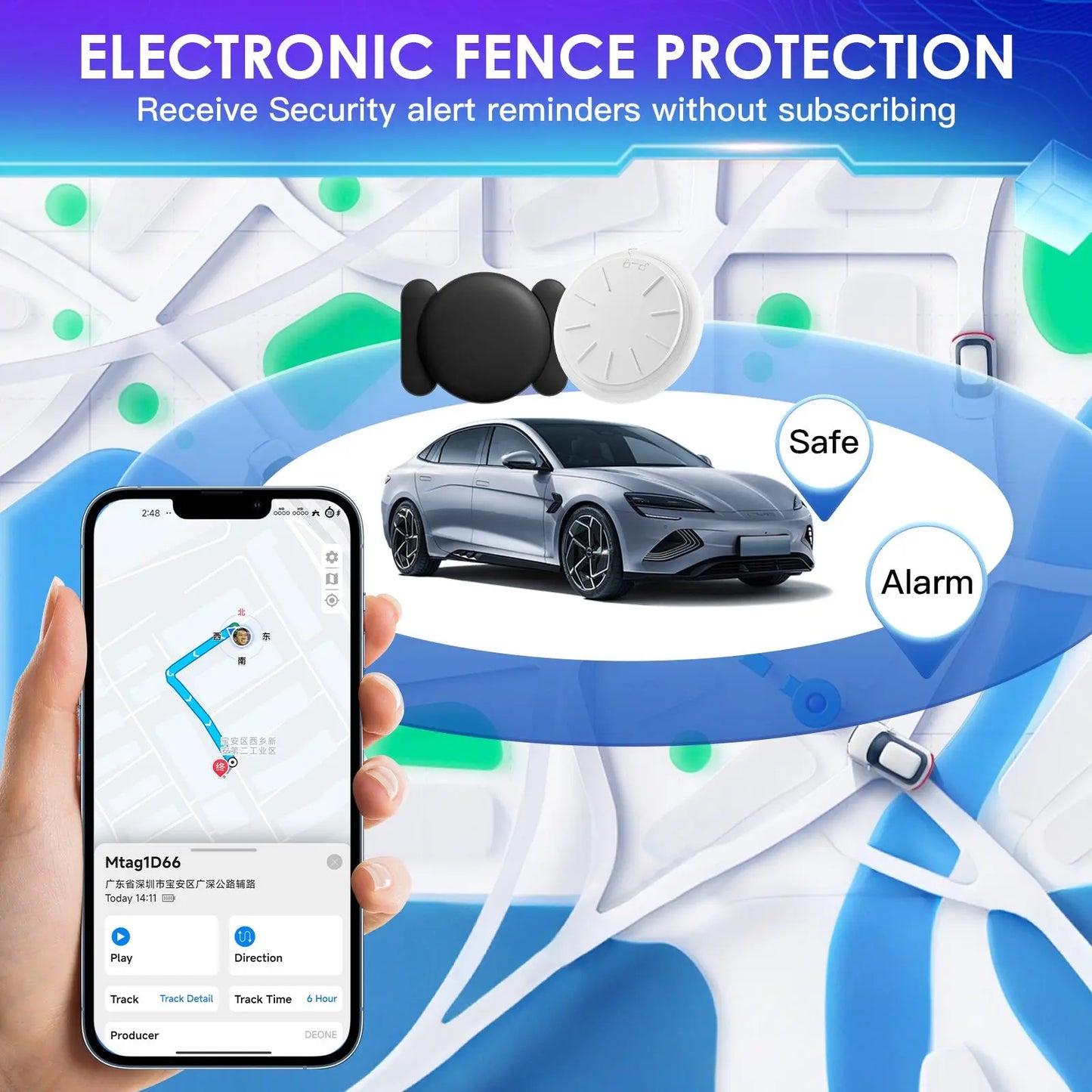 Car GPS Tracking Device for Vehicles Real Time GPS Tracker Work with Find My (Ios Only) No Monthly Fee GPS Car Tracker