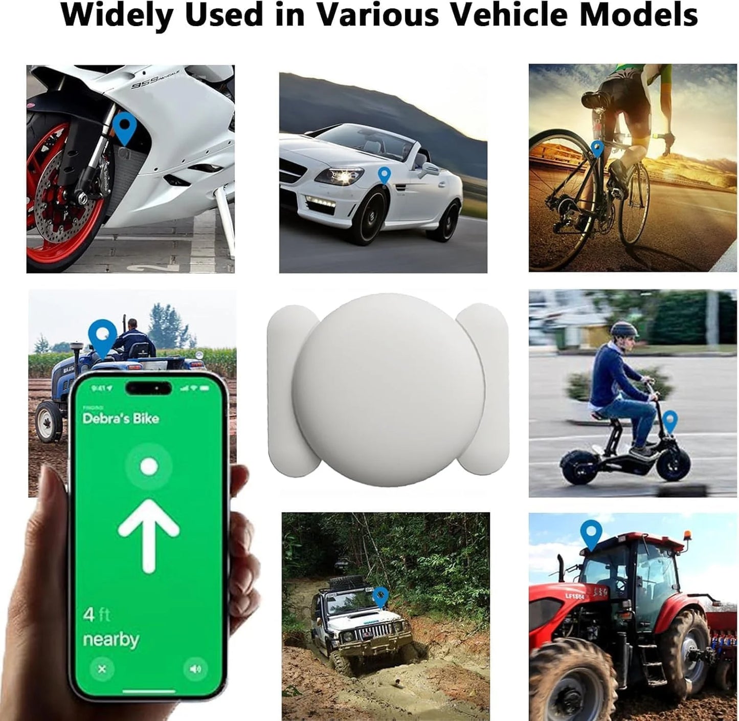 Car GPS Tracking Device for Vehicles Real Time GPS Tracker Work with Find My (Ios Only) No Monthly Fee GPS Car Tracker