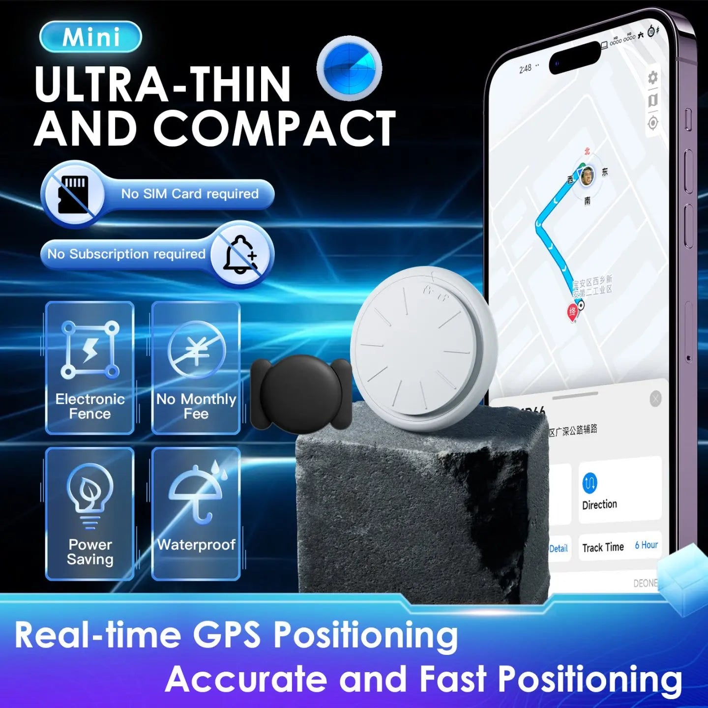 Car GPS Tracking Device for Vehicles Real Time GPS Tracker Work with Find My (Ios Only) No Monthly Fee GPS Car Tracker