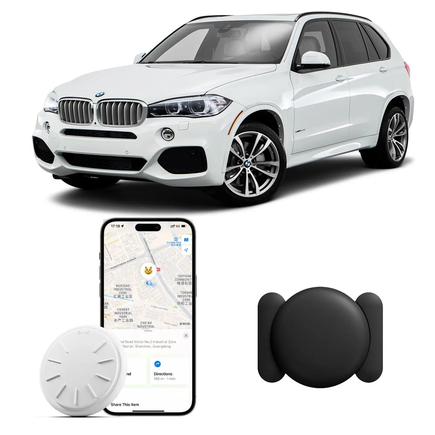 Car GPS Tracking Device for Vehicles Real Time GPS Tracker Work with Find My (Ios Only) No Monthly Fee GPS Car Tracker
