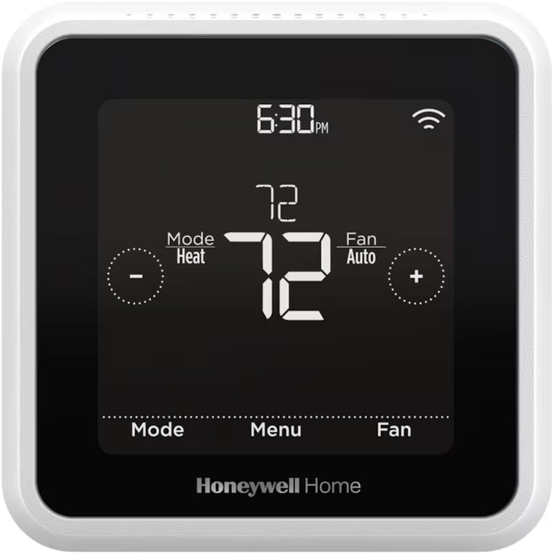 Black/White Smart Compatible Thermostat with Wi-Fi Compatibility