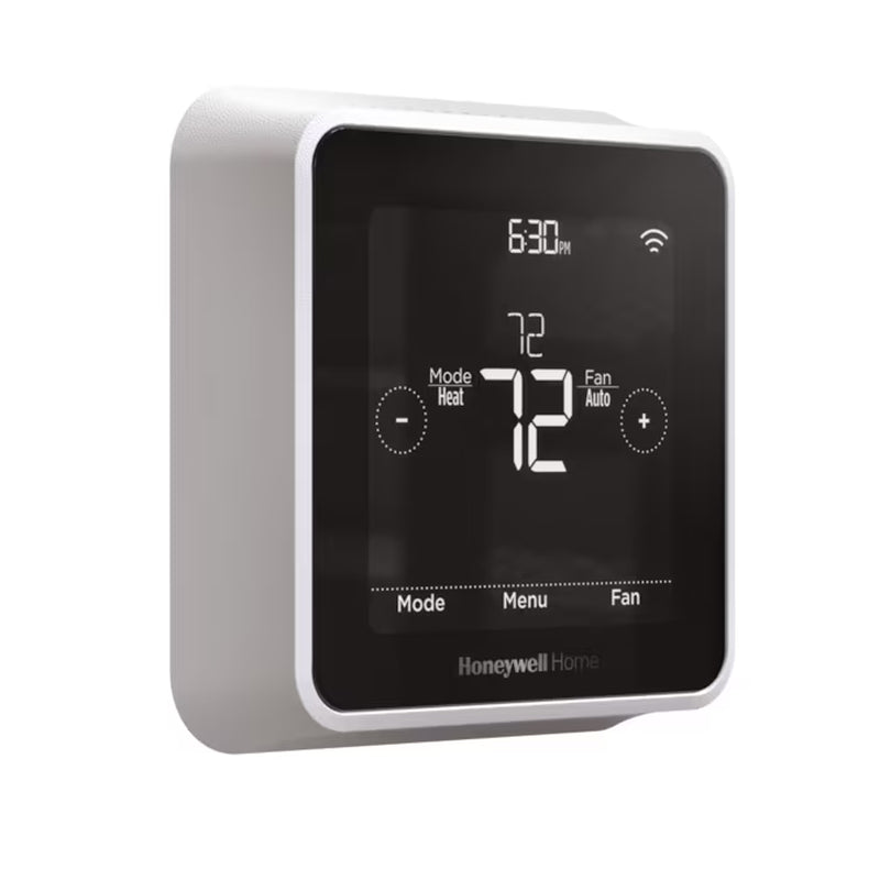Black/White Smart Compatible Thermostat with Wi-Fi Compatibility