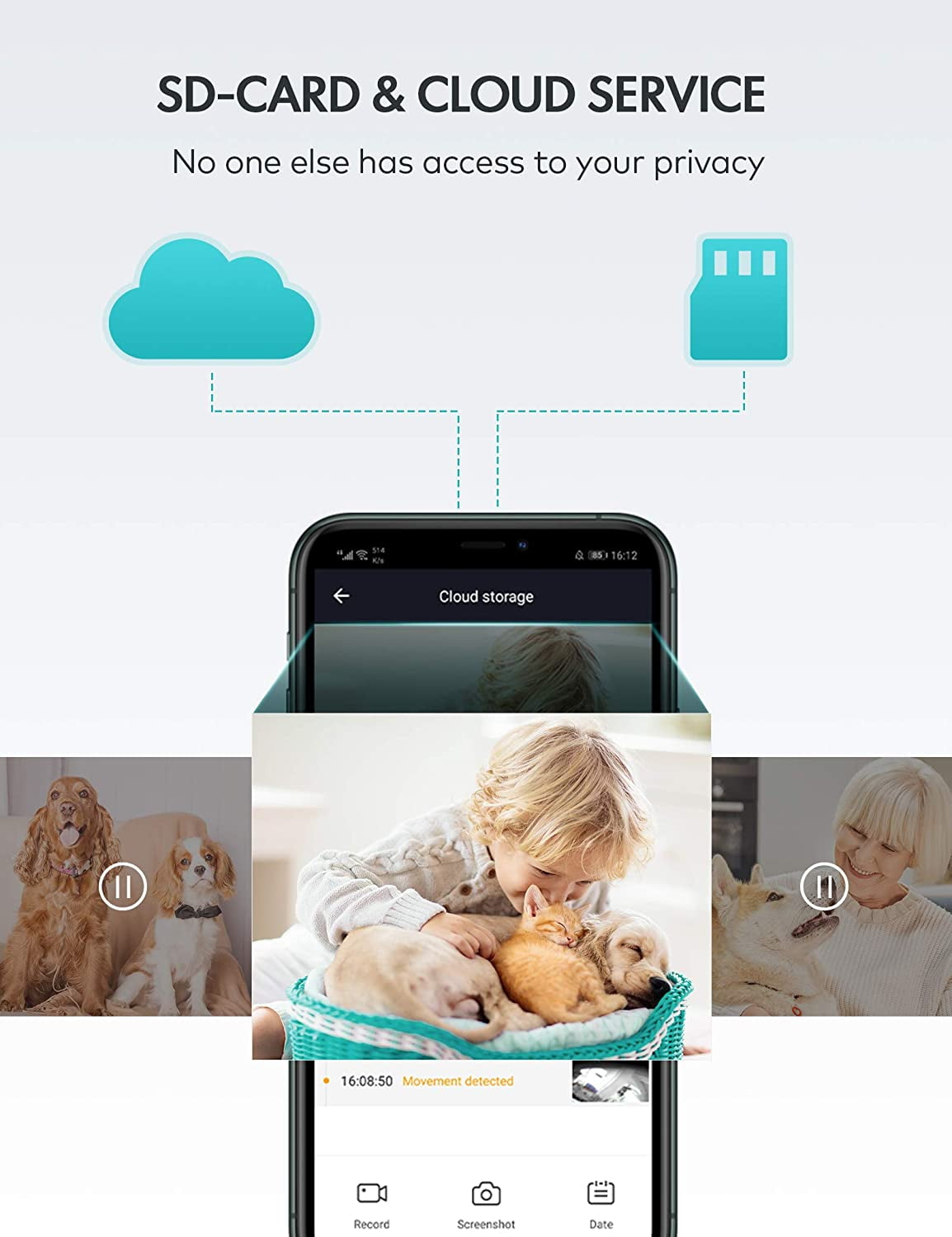 (2 Pack) Baby Monitor, 360° Wireless 5G Nanny Cam with Safety Alerts, 4MP HD Wifi Camera for Human & Pet Detection, Home Security Camera with Two-Way Audio, Motion Tracking, IR Night Vision