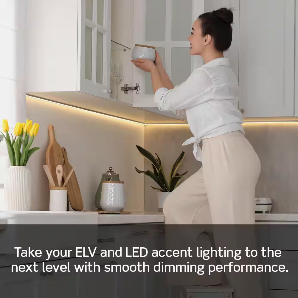 Decora Smart ELV/LED, Phase Selectable Rocker Dimmer Switch, Wi-Fi 2Nd Gen, Neutral Wire Required, White D2ELV-1BW