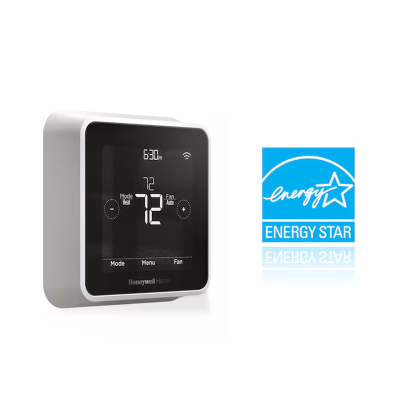 Black/White Smart Compatible Thermostat with Wi-Fi Compatibility