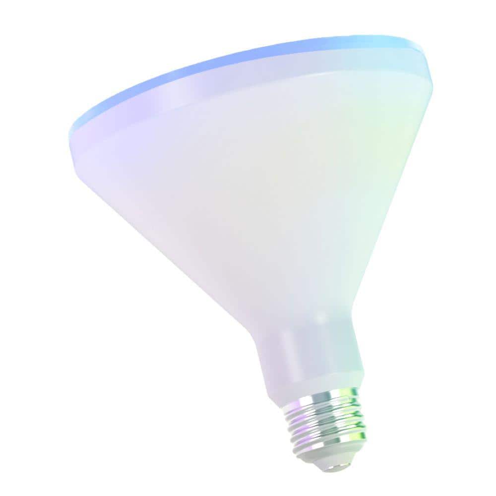 150-Watt Equivalent PAR38 Multi-Color 9000K Wi-Fi LED Light Bulb Works W/Alexa/Hey Google/Homekit Tunable White(12-Pack)