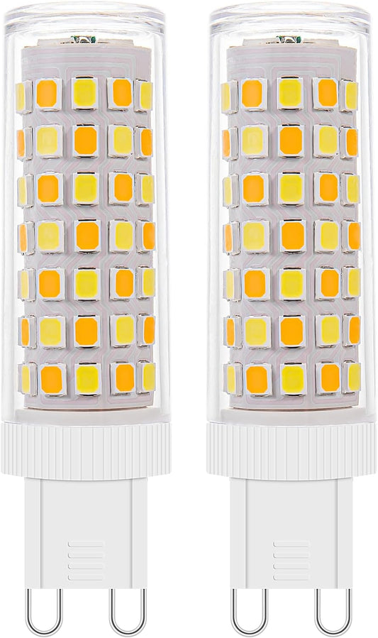 2Pack Dimmable Wi-Fi Smart LED Bulbs with G9 Base,Compatible with Amazon Alexa and Google Assistant-Warm to Cool White(2700K-6000K),Adjustable Brightness from 1%-100% (120V,0.4-4.7W,40LM-450LM）
